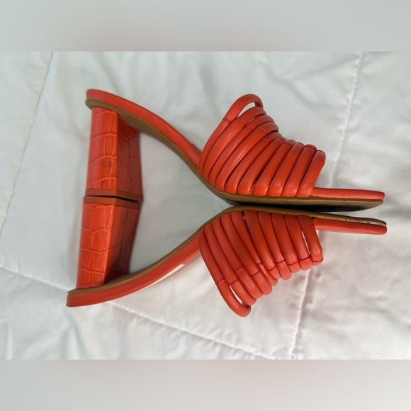 Dolce Vita priana Orange Heeled Mules sandals size 7.5 - Picture 11 of 13